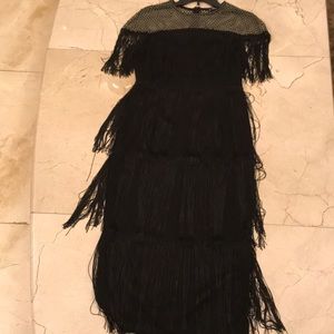 Black tassel dress